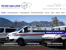 Tablet Screenshot of petervanleur.at